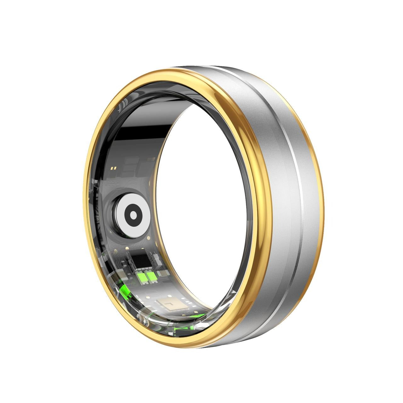 Smart Health Monitoring Ring – Stainless Steel, Sleep Monitoring & Remote Control