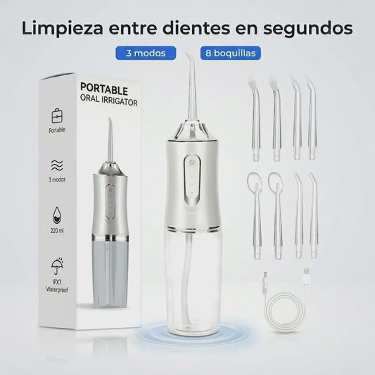 Limpieza entre dientes en segundos — Irrigador Bucal